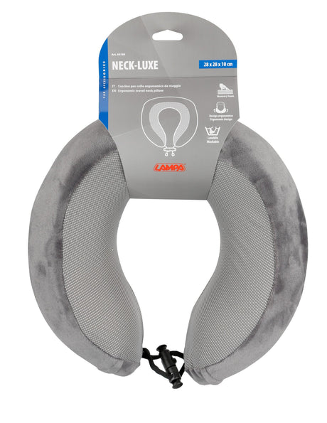 Lampa Neck-Luxe, cuscino per collo ergonomico da viaggio - Grigio 54168