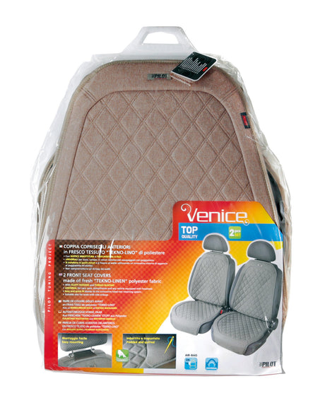 Pilot Venice coppia coprisedili fresco tessuto tekno-lino di poliestere Beige