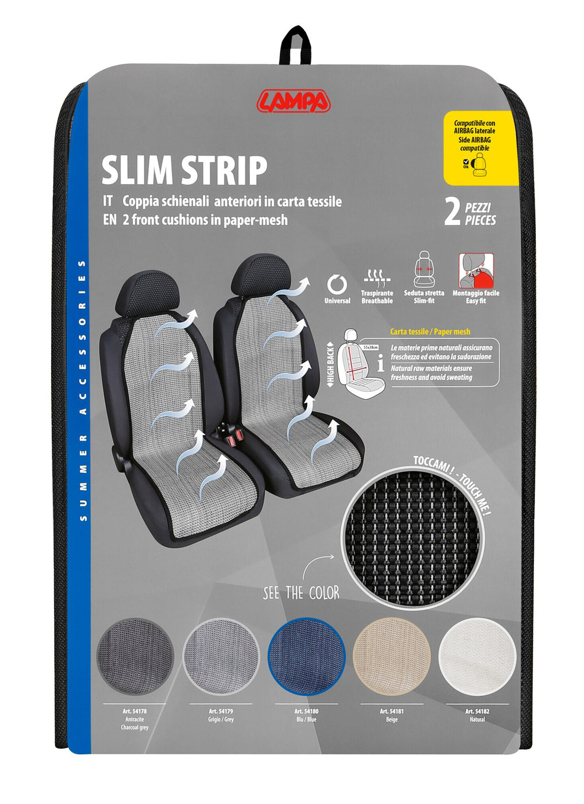 Slim Strip, coppia schienali anteriori - Antracite