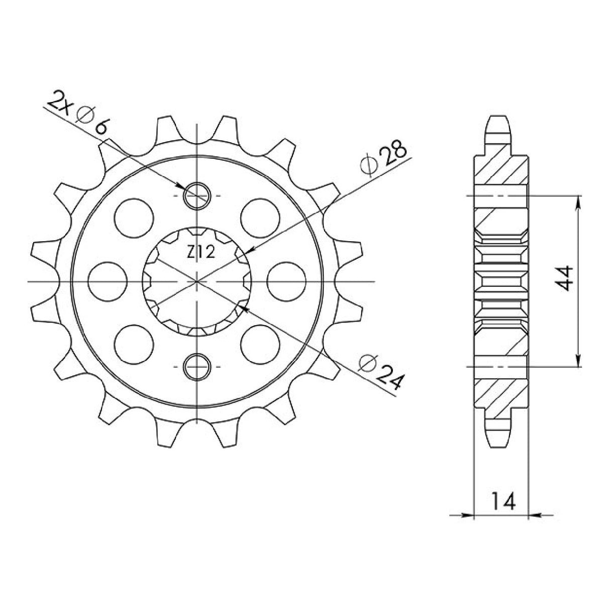 Pignone in acciaio 17 denti passo 525 HONDA VT C Shadow (RC44) 750 CC 97/03