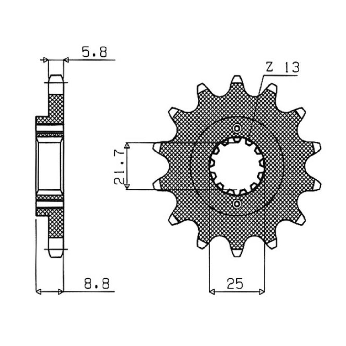 Steel sprocket 15 teeth 630 KAWASAKI LTD (KZ1000K1/K2) 1000 CC 81/82