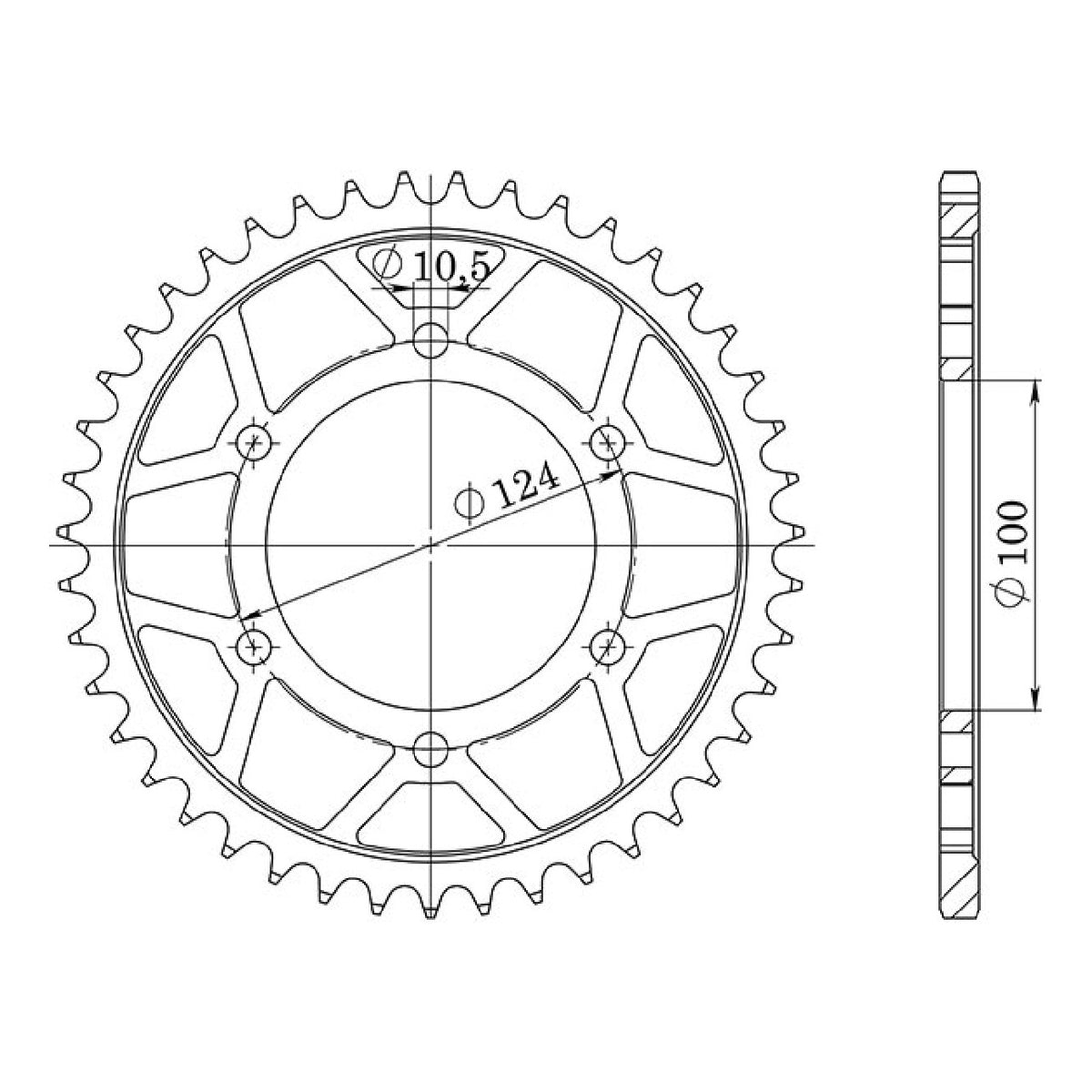 Corona in acciaio 43 denti passo 525 DUCATI ST4 (S200AA) 916 CC 99/03