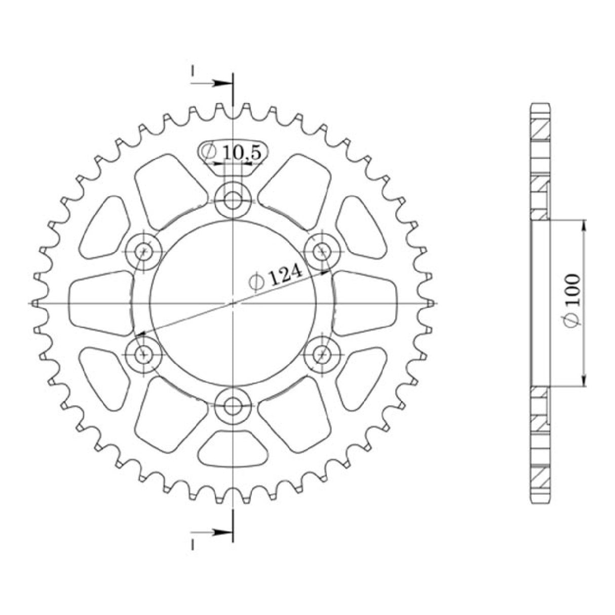 Corona in alluminio 37 denti 520 DUCATI Supersport (750SC) 750 CC 91/97