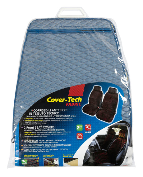 Lampa Cover-Tech Fabric, coppia coprisedili anteriori in tessuto tecnico - Azzurro/Beige 54530