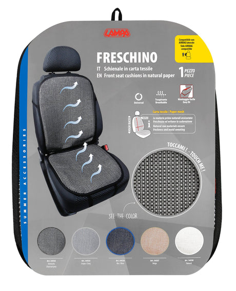Lampa Freschino, schienale in carta tessile - Grigio 54555
