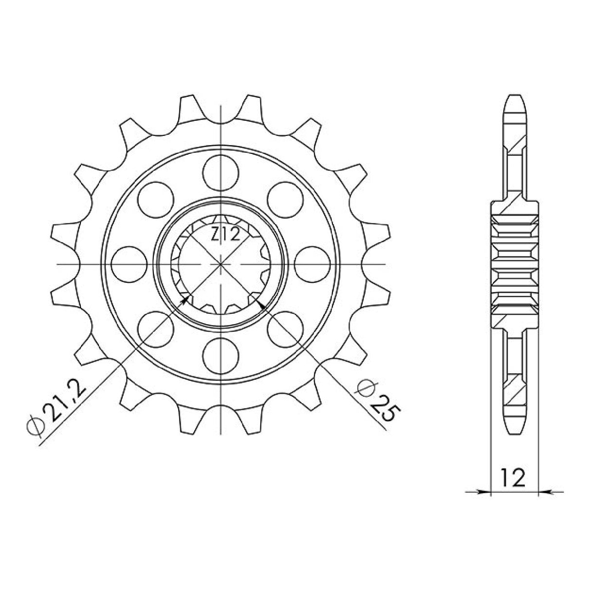 Steel sprocket 15 teeth pitch 520 HUSABERG FC 4 SPEED 350 CC 00/01