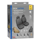Ziga, coppia coprisedili anteriori in cotone, universali - Beige