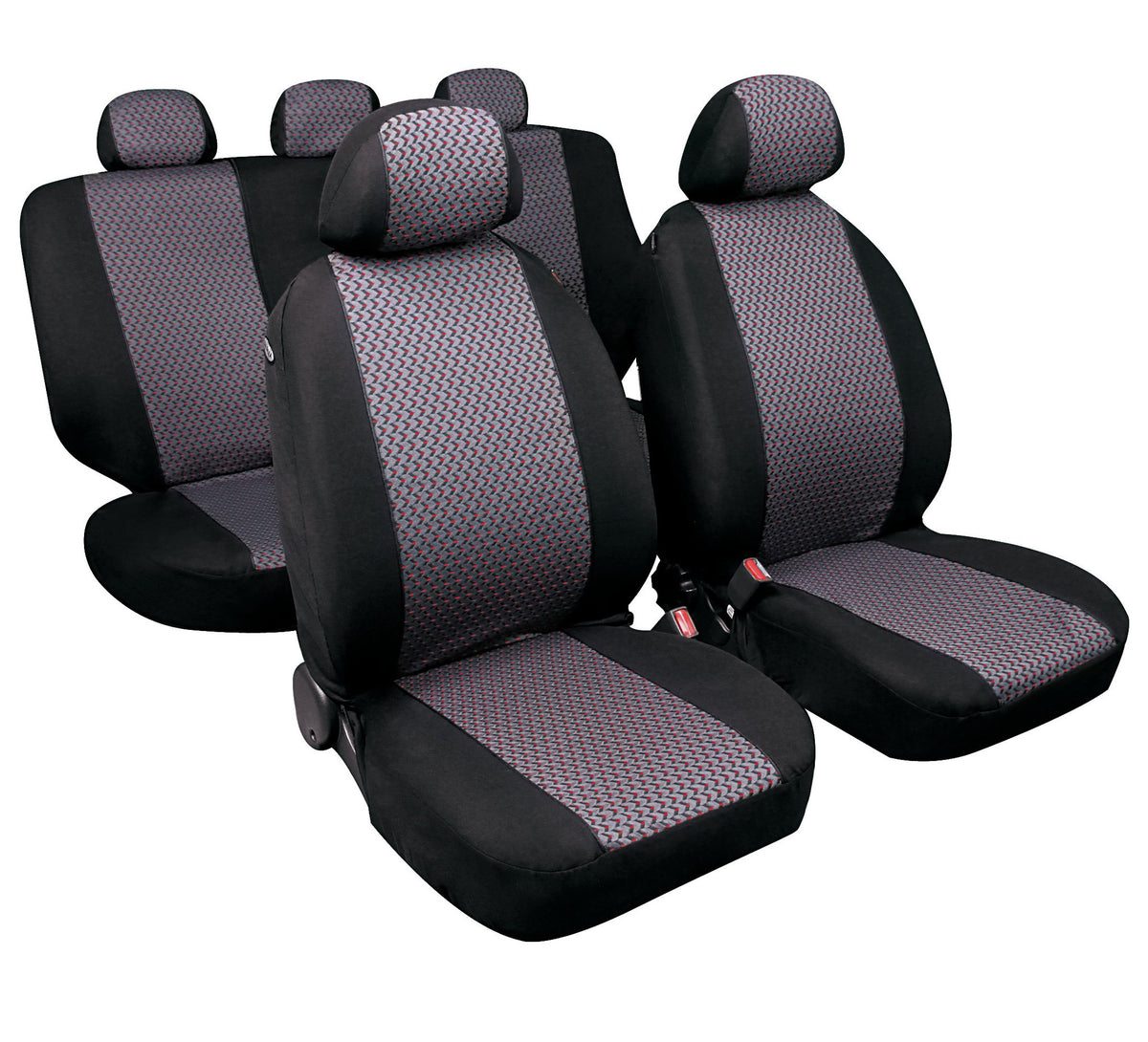 Diago, set fodere coordinate in jacquard - Nero