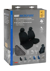 Miky, coppia coprisedili anteriori in microfibra, universali - Antracite