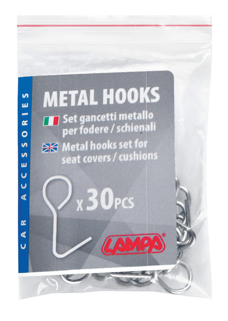 Lampa Set gancetti metallo per fodere/schienali - 30 pz 54996