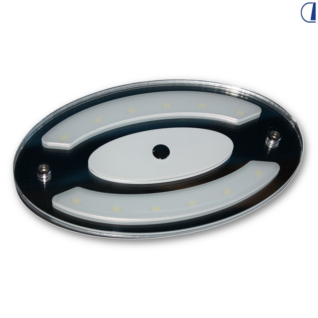 Plafoniera LED ovale da soffitto con luce notturna blu 6,3 W per camper