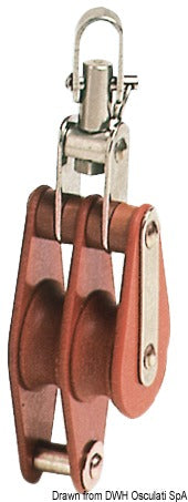 HYE Tufnol Block 2 Pulleys TWH 10x35