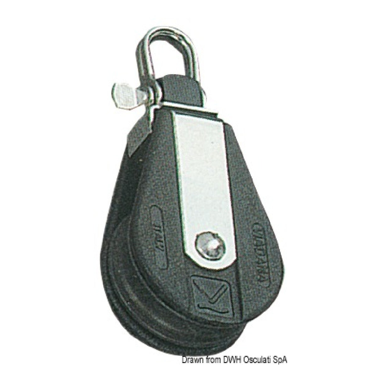 Viadana Plastinox Bozzelli für Metallseile mit 1 Rolle