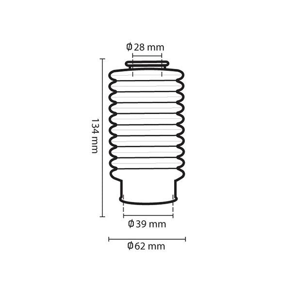 Circuit Equipment Universal-Gabelmanschetten für Motorräder, 10 Zähne, Schwarz, SS006-001
