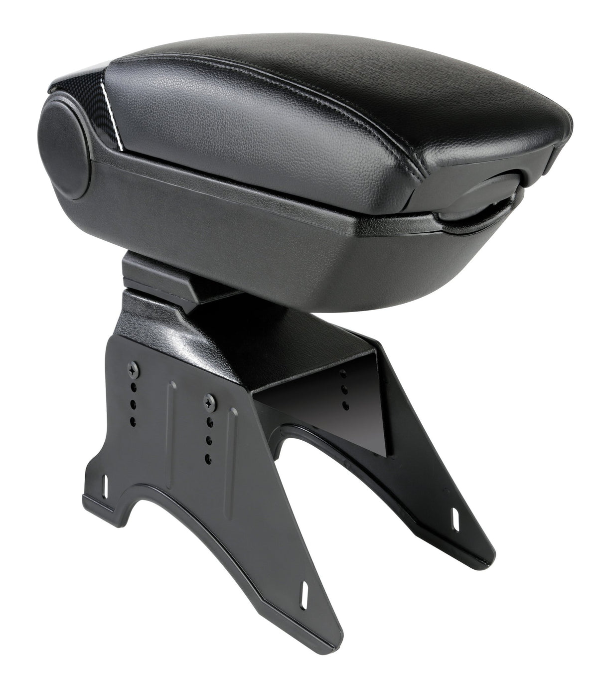 Premium, 3-function armrest with dual mounting system and USB connection, 12V - Carbon-Look