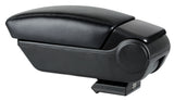 Premium, 3-function armrest with dual mounting system and USB connection, 12V - Carbon-Look