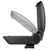 Premium, 3-function armrest with dual mounting system and USB connection, 12V - Carbon-Look