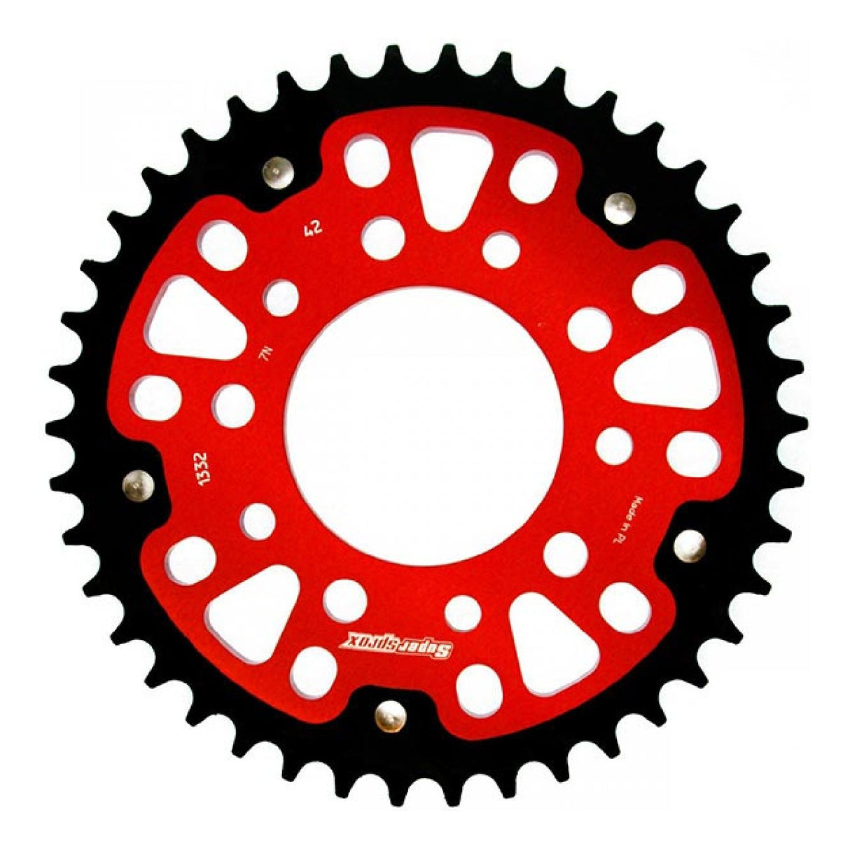 Supersprox STEALTH RST Aluminum Chainring Red 525 42 CRFL Africa Twin 1000 16/19