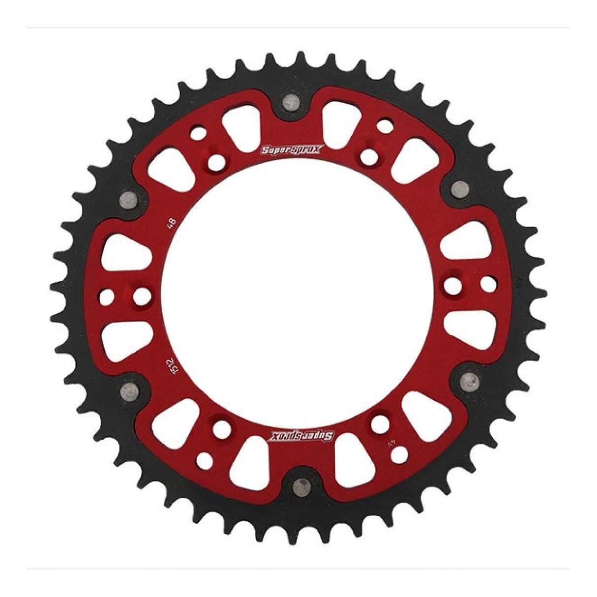 Supersprox Corona alluminio STEALTH RST Rossa 520 48 BETA RR Enduro 450 10/12