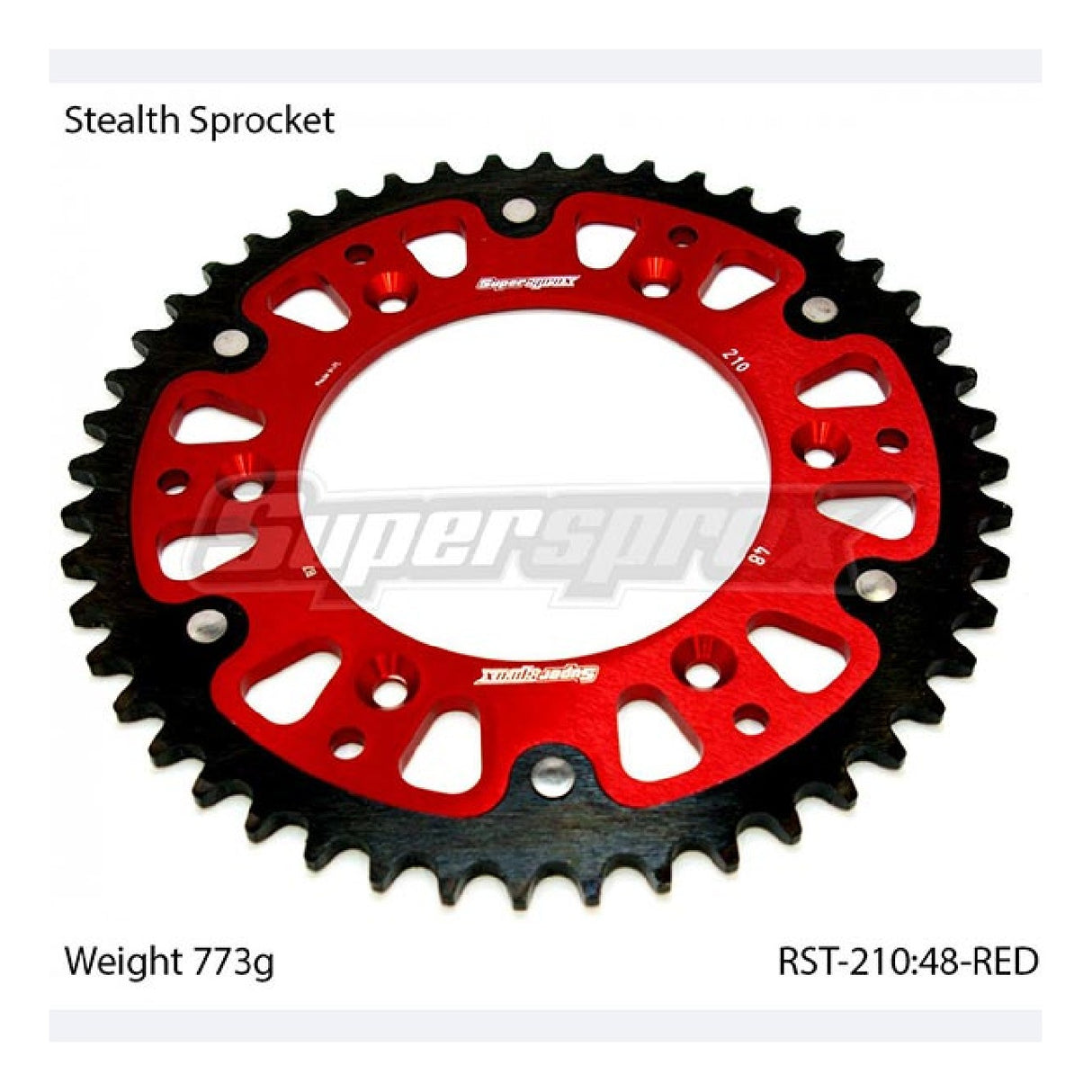 Supersprox STEALTH RST Rote Aluminiumkrone 520 48 Zähne HM CRE FR 450 CC 03