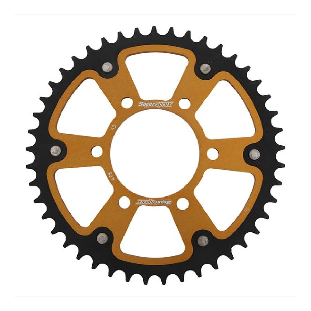 Supersprox Aluminium-Kettenblatt STEALTH RST GOLD 520 45 ZXR/ZX4R Ninja 400 88/02