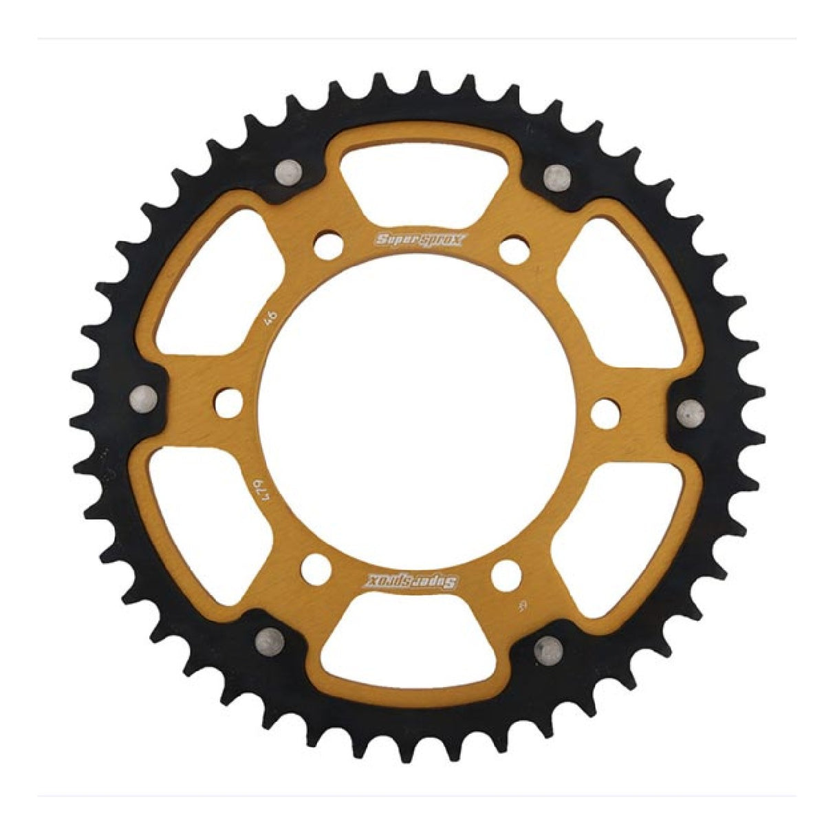 Supersprox Aluminum chainring STEALTH RST GOLD 530 46 FZ6 Fazer Abs S2 600 04/08