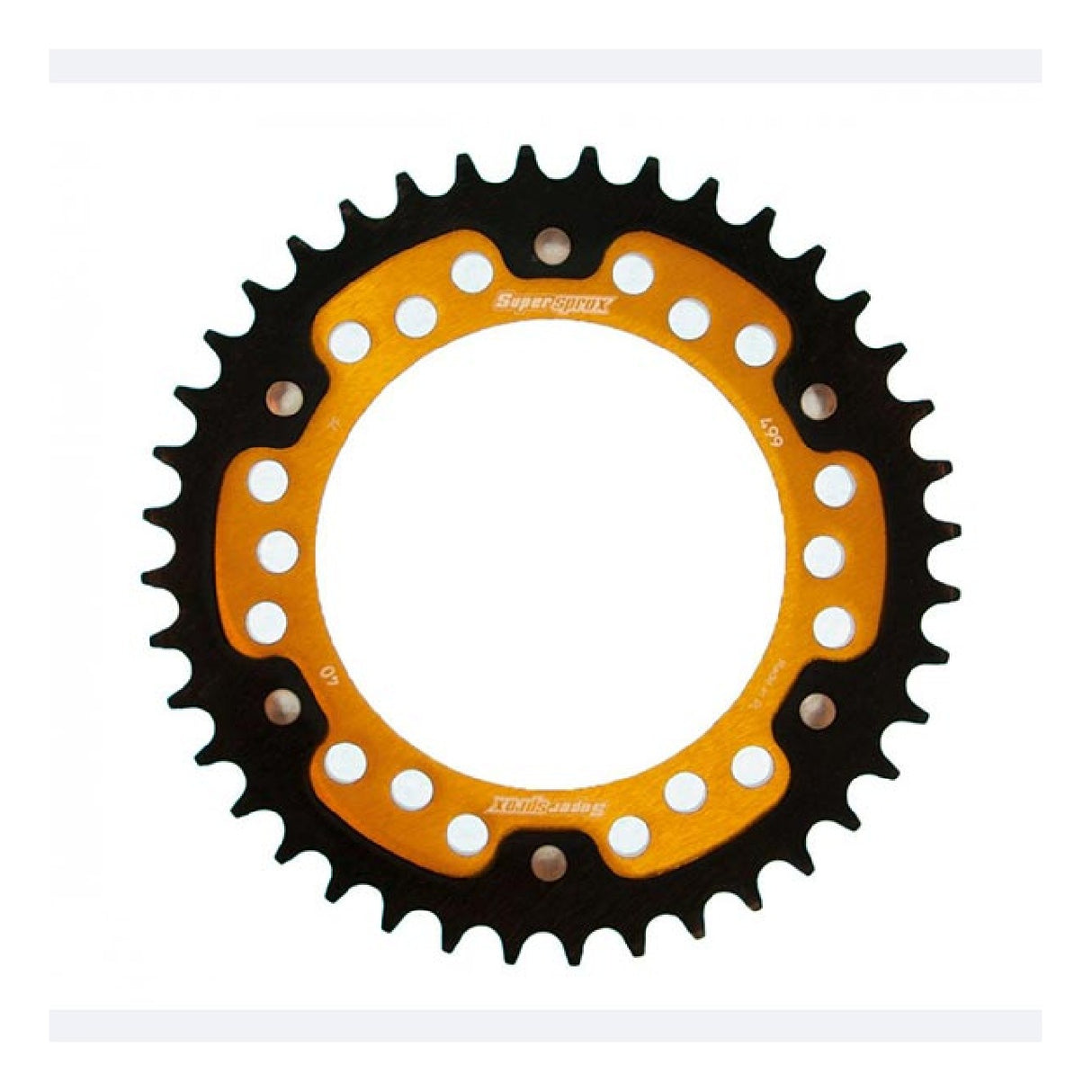 Plato de aluminio Supersprox STEALTH RST GOLD 530 40 VN Vulcan Drifter 800 99/01