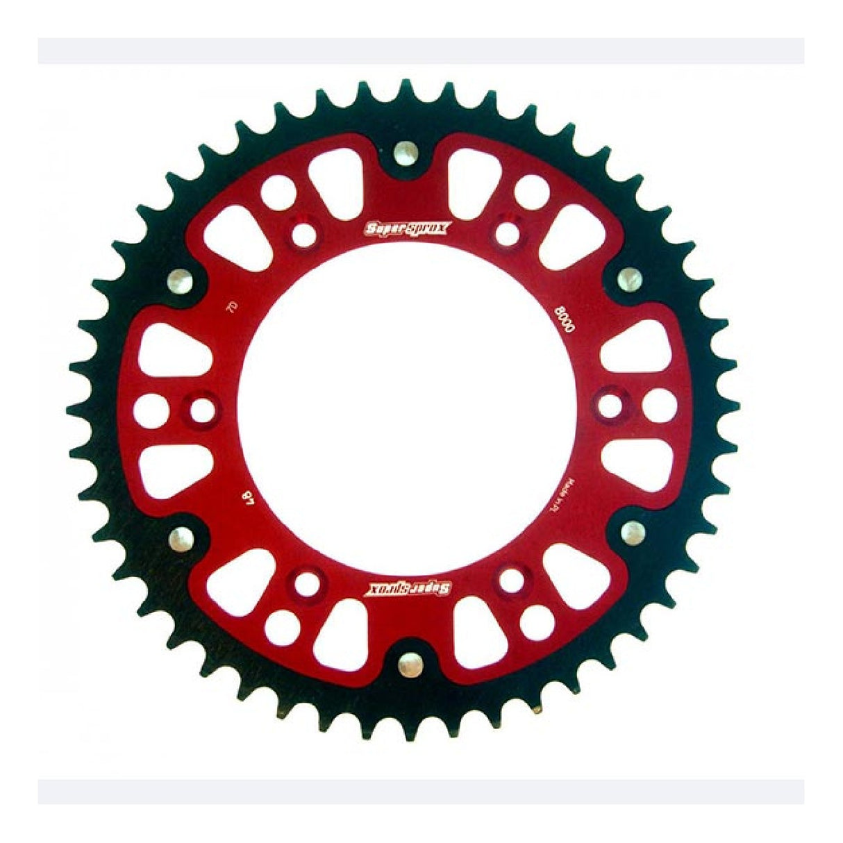 Corona de aluminio roja Supersprox STEALTH RST 520 48 BETA RR Enduro 2T 300 18/19