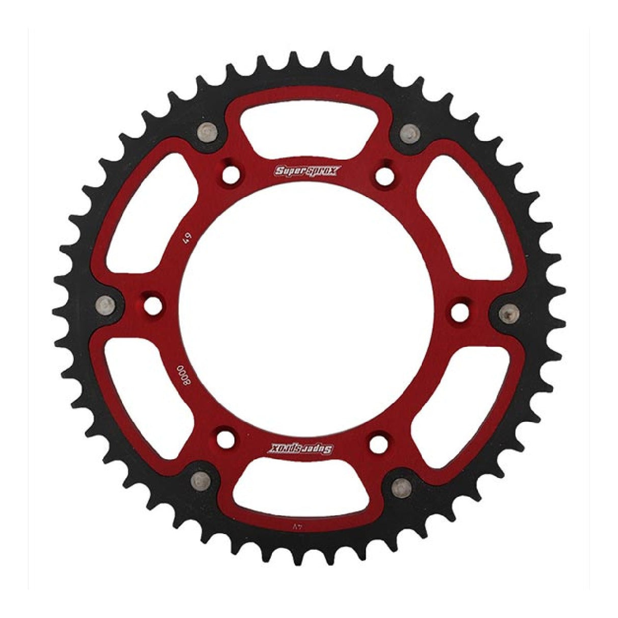 Corona de aluminio roja Supersprox STEALTH RST 520 49 BETA RR Enduro 2T 200 19