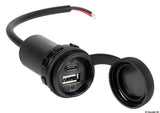 Osculati Presa Stagna Doppia USB-A + USB-C con Cappuccio 12/24 V