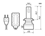 Pilot 12/24V Halo Led Jupiter Series Quick-Fit - (H7-H18) - 55W - PX26d / PY26d-1 - 1 pz - Scatola