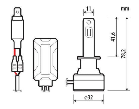 Pilot 12/24V Halo Led Jupiter Series Quick-Fit - (H1) - 55W - P14,5s - 1 pz - Scatola