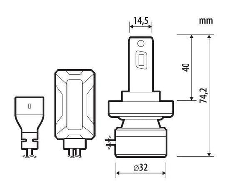Pilot 12/24V Halo Led Jupiter Series Quick-Fit - (H16) - 55W - PGJ19-3 - 1 pz - Scatola