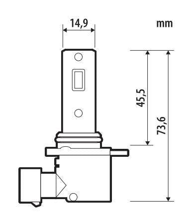 Pilot 12V Halo Led Venus Series Quick-Fit - (HIR2 9012) - 10W - PX22d - 1 pz - Scatola