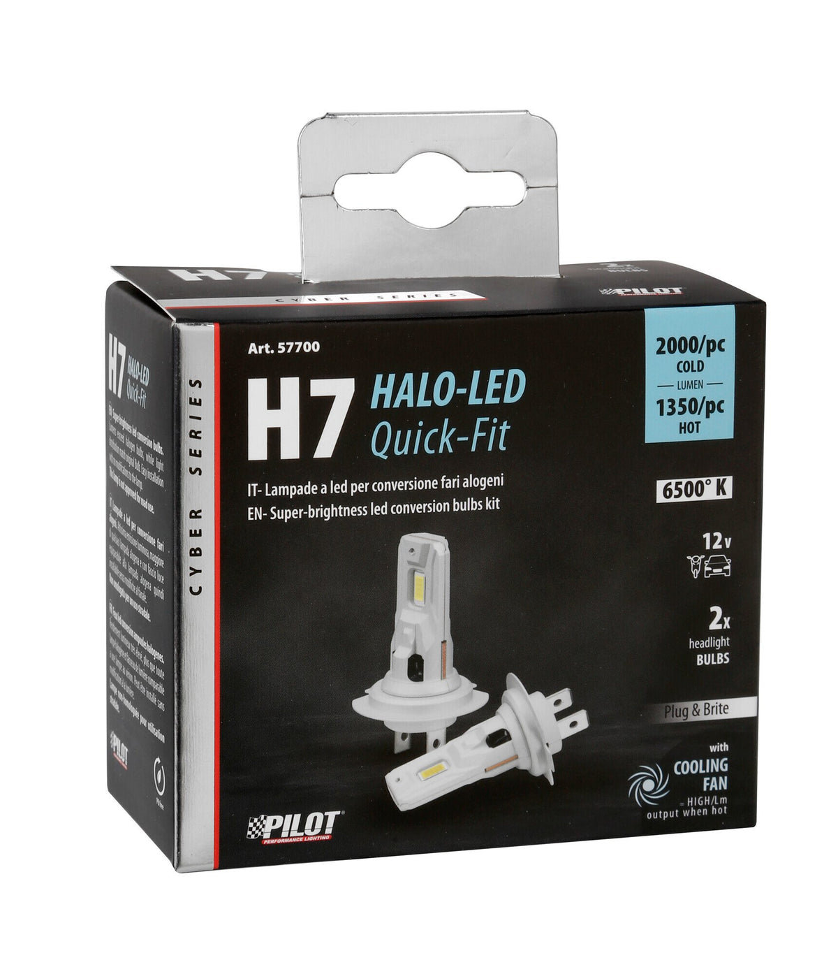 Pilot 12V Halo Led Cyber Series Quick-Fit - (H7) - 22W - PX26d - 2 pz - Scatola