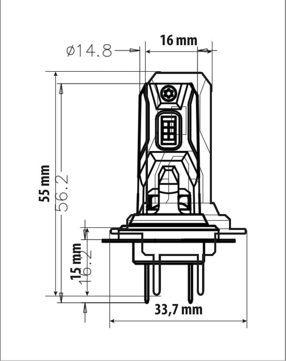 Pilot 12V Halo Led Cyber Series Quick-Fit - (H7) - 22W - PX26d - 1 pz - Scatola
