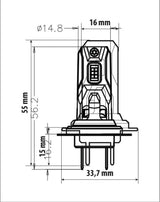 Pilot 12V Halo Led Cyber Series Quick-Fit - (H7) - 22W - PX26d - 1 pz - Scatola