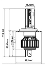 Pilot 12V Halo Led Hyper Series Quick-Fit - (H4) - 15W - P43t - 1 pz - Scatola