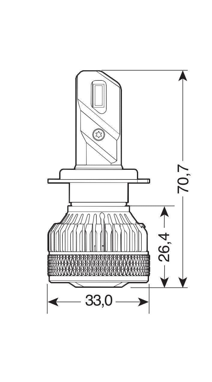 Pilot 9-32V Halo Led Serie 14 Lightning - (H7) - 45W - PX26d - 2 pz - Scatola
