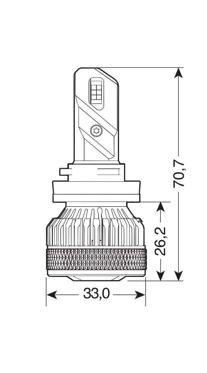 Pilot 9-32V Halo Led Serie 14 Lightning - (H11) - 45W - PGJ19-2 - 2 pz - Scatola