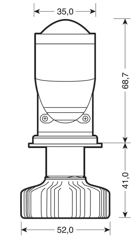 Pilot 9-32V Halo Led Serie 13 Focus-Blaster - (H4) - 34W - P43t - 2 pz - Scatola