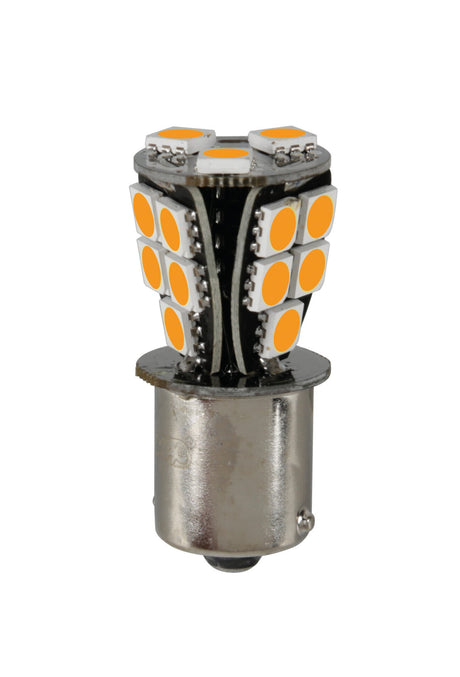 Pilot 24/32V Led series - 18 SMD x 1 chip - (P21W) - BA15s - 1 pz - D/Blister - Arancio - Doppia polarità - Resistenza incorporata