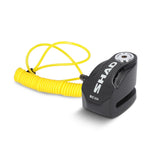 Shad SC62A Bremsscheibenschloss mit 120-dB-Alarm – Schwarz und Gelb