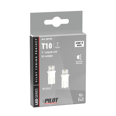 Pilot 12V Colour-Led Wide, lampada 1 Led (T10) W2,1x9,5d 2 pz Scatola Bianco