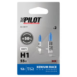 Pilot 12V Lampada alogena Xenium Race H1 55W P14,5s 2 pz Scatola Plast.