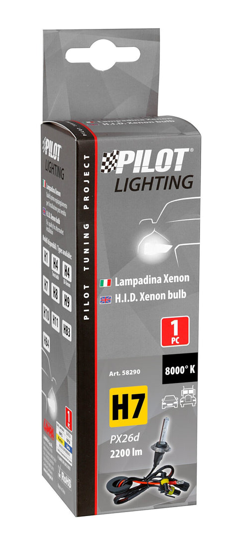 Pilot 12/24V Lampadina HID Xenon 8.000K - H7 - 1 pz - Scatola