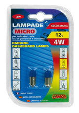 Lampa Mikrolampe T4W 12V 4W BA9s Blau