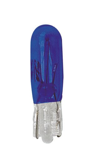 Pilot 12V Lampe mit Glasfassung - (T5) - 1,2W - W2x4,6d - 2 Stk.  - D/Blister - Blau 58355