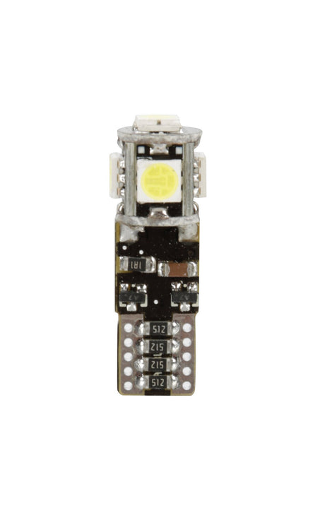 Pilot 12/30V Led series - 5 Led SMD - (T10) - W2,1x9,5d - 20 pz - Scatola - Bianco - Doppia polarità - Resistenza incorporata