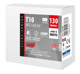 Pilot 10/32V Led Series 1 SMD x 1 chip - (T10) - W2,1x9,5d - 20 pz - Scatola - Bianco - Doppia polarità - Resistenza incorporata